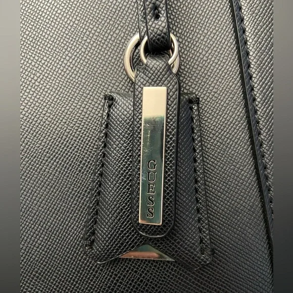 GUESS Black Kamryn Tote/Large Purse Preowned - Picture 6 of 7